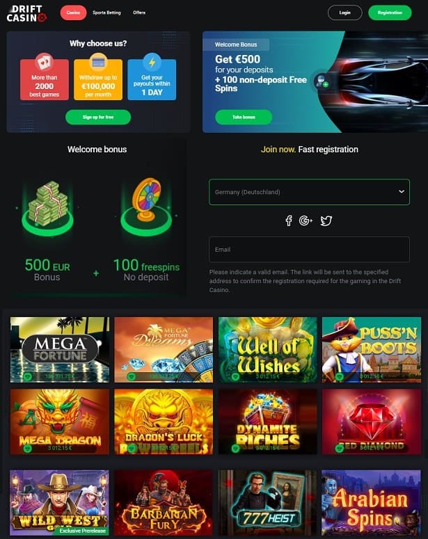 Drift Casino Welcome Bonus Review 