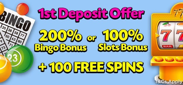 Lucky Pants Bingo Casino 100 free spins bonus on first deposit