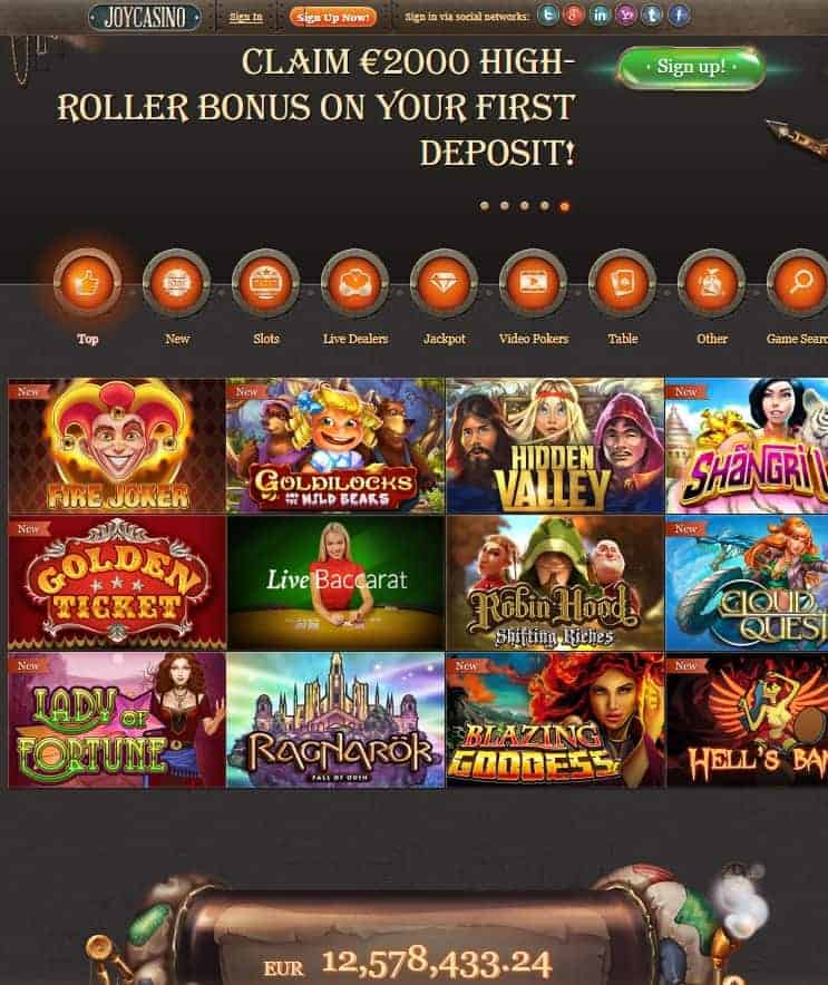 Joy Casino Free Spins