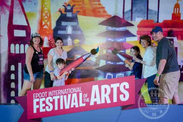 Epcot International Festival of the Arts Paintbrush Photo Op