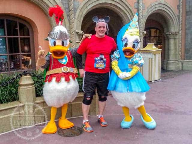 Knight Donald Duck and Princess Daisy Photo Op Magic Kingdom 2014 Walt Disney World Half Marathon