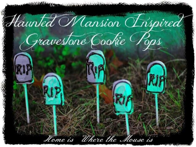 Haunted Mansion Inspired Gravestone Cookie Pops | Easy treat for any Halloween party