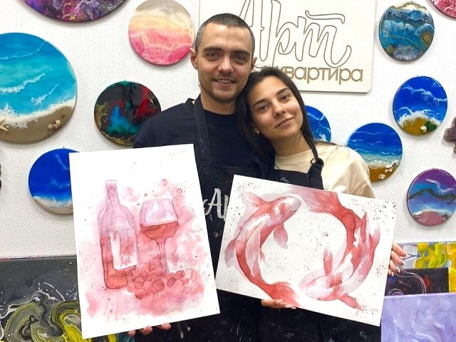 Рисование вином 1