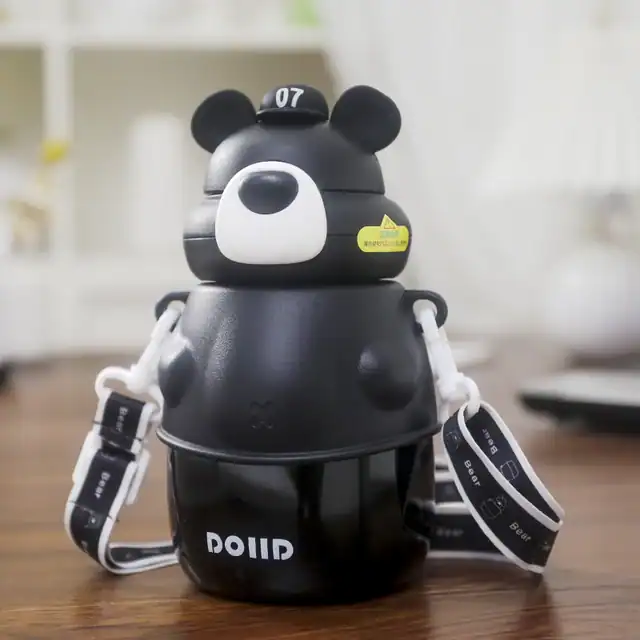 Gourde Dolid isotherme enfant, réutilisable, sans BPA, bleu ciel, idéale pour l'école et les sorties