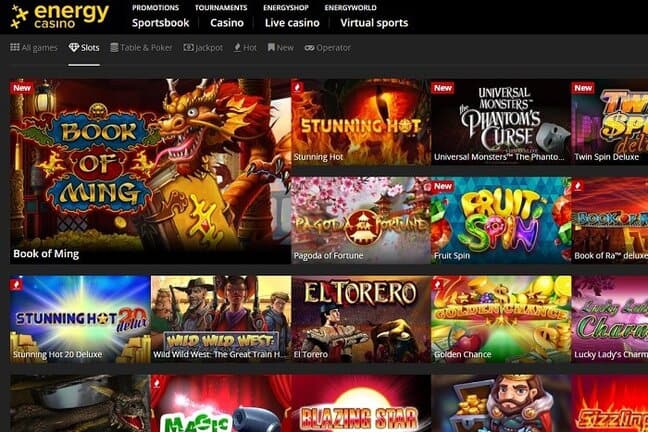 EnergyCasino & EnergyBet: 100% bonus and 55 free spins