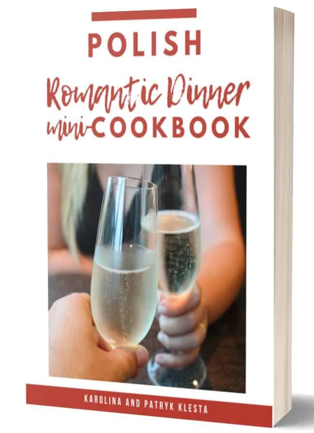 A romantic cookbook filled with delicious Polish dishes, perfect for creating an intimate evening at home.