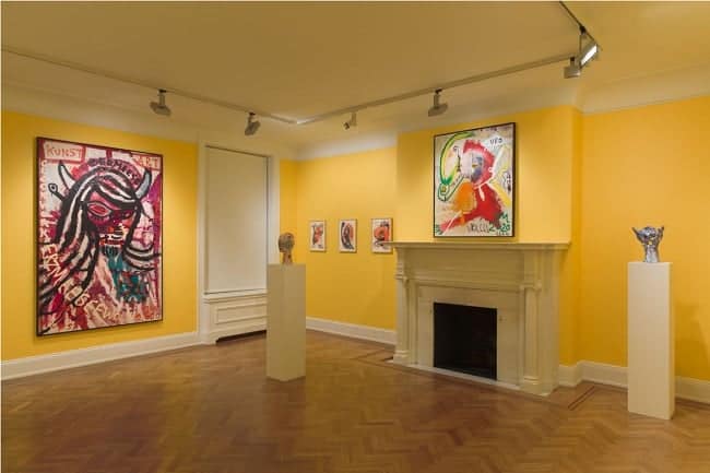 Exhibition view of ACROSS THE UNIVERSE (DR. SPACE-ANIMALISM „E.A.G.L.E.“: FLY LIKE AN EAGLE) at David Nolan Gallery.
Courtesy of David Nolan Gallery and the artist.