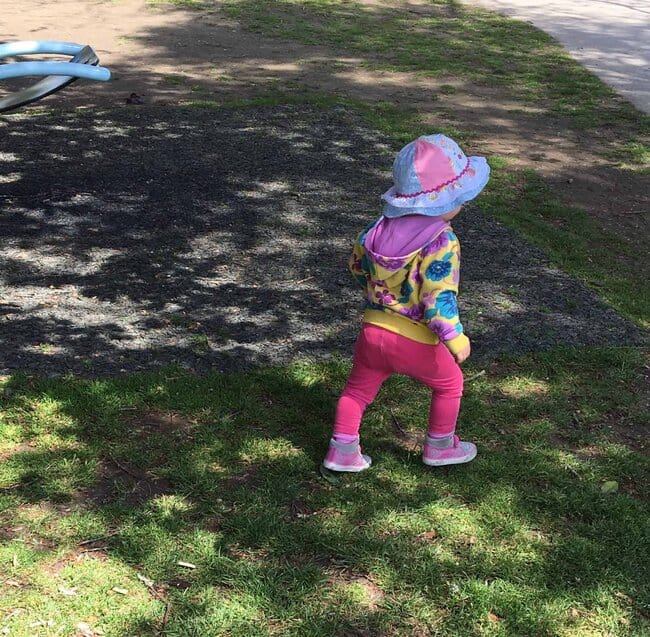 Baby girl at the park