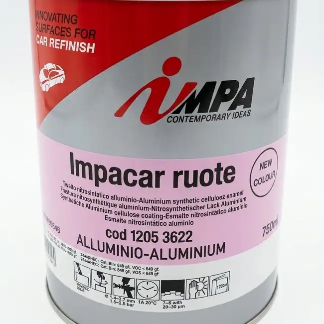 Verniciatura carrozzeria: barattolo di vernice Impa Impacar Ruote alluminio