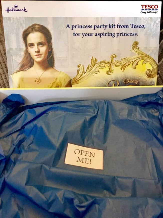 The perfect tea party for an aspiring princess with Hallmark cards and Tesco - Beauty and the Beast