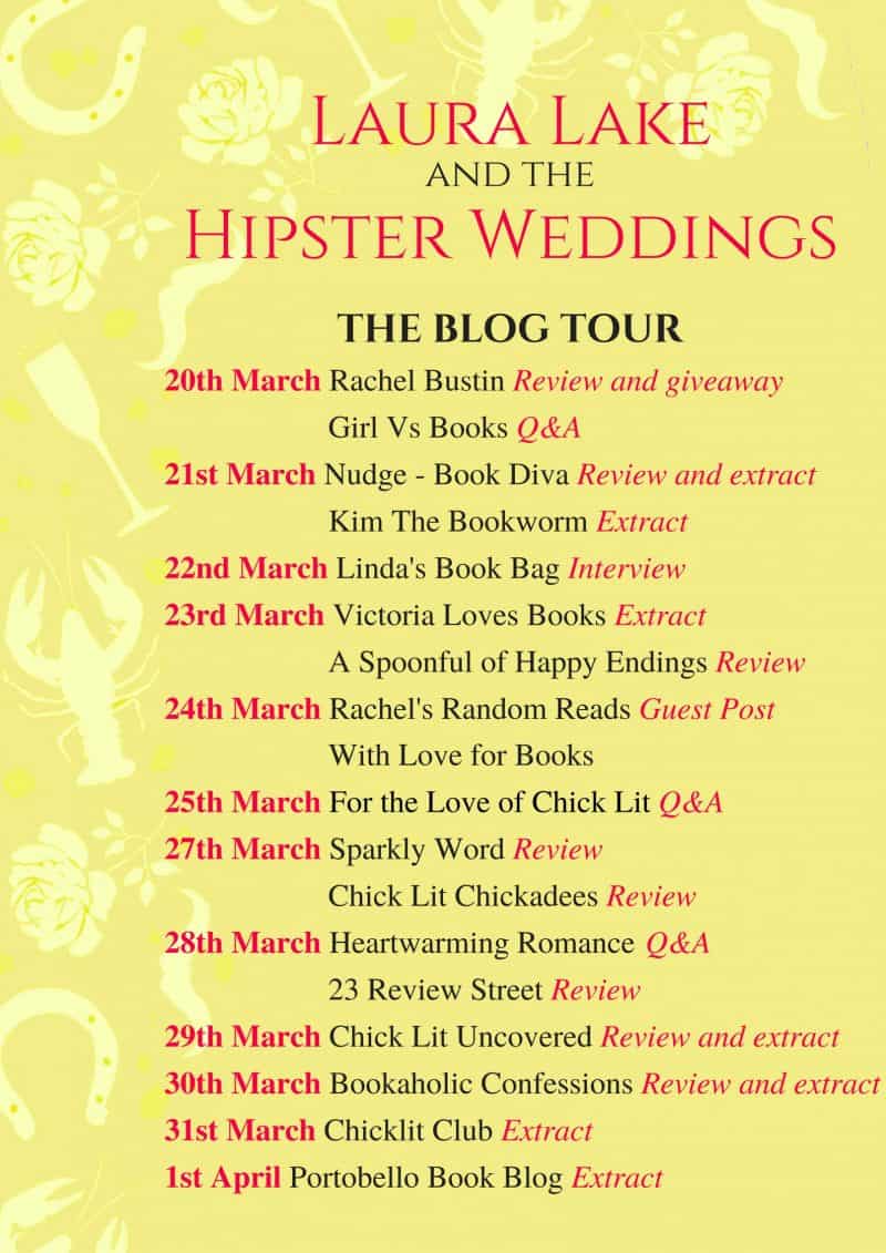 Laura Lake and the Hipster Weddings Blog Tour Schedule