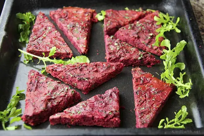 Beetroot flabread with chickpea flour, gluten-free, by Anastasia