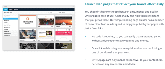 ontraport landing pages