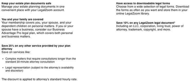 legalzoom will cost