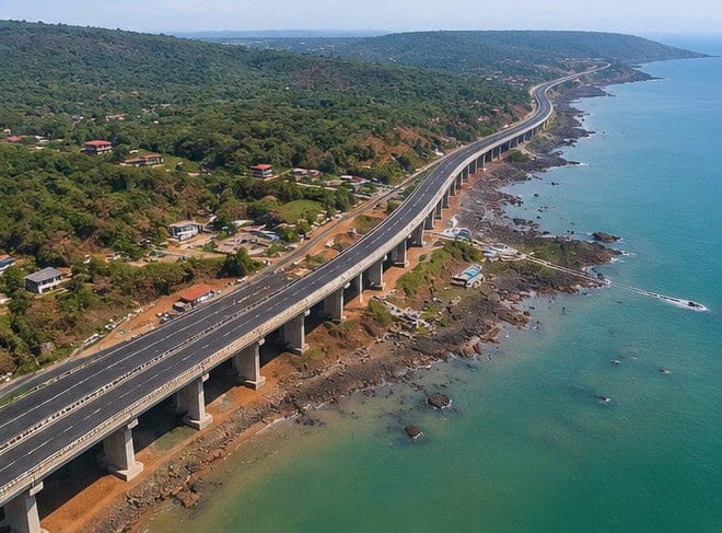 Revas Reddi Coastal Highway MSH-4 route along the Konkan coastline Maharashtra