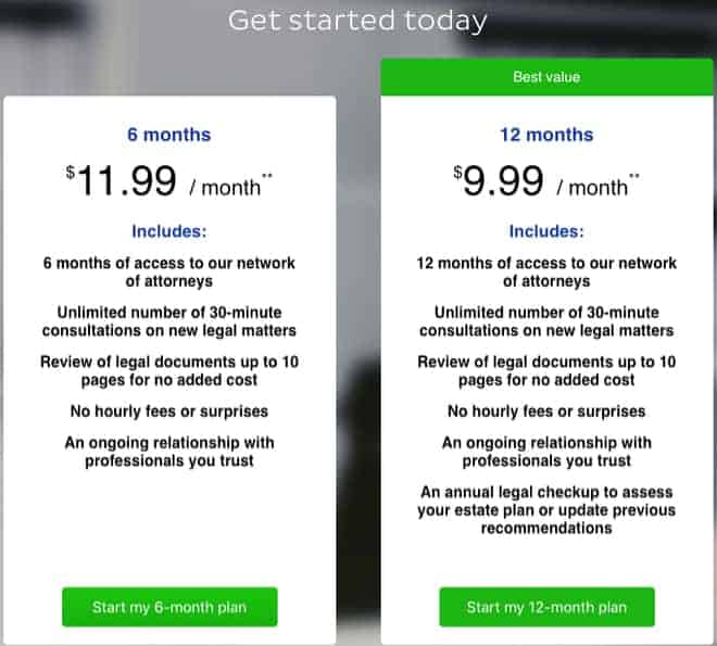 legalzoom pricing
