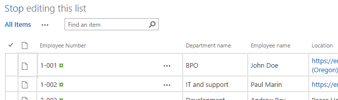 Stop editing the list