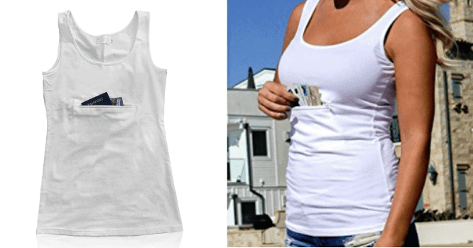 tank top with hidden storage