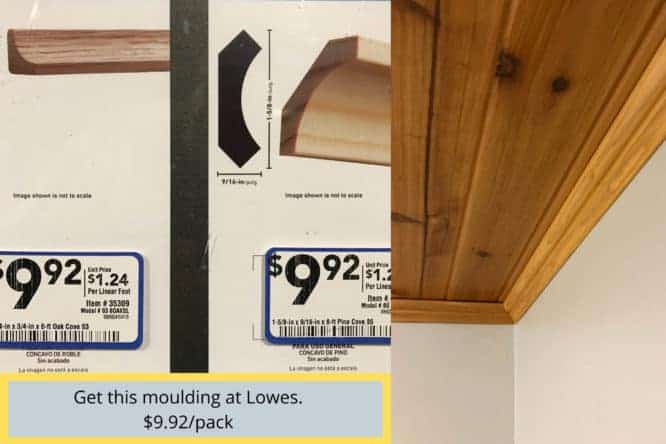 low profile crown moulding for laundry room makeover 2