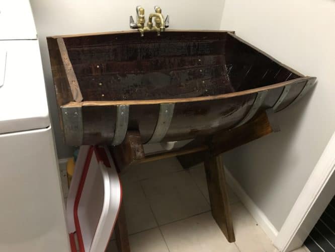 custom made laundry room sink for laundry room makeover
