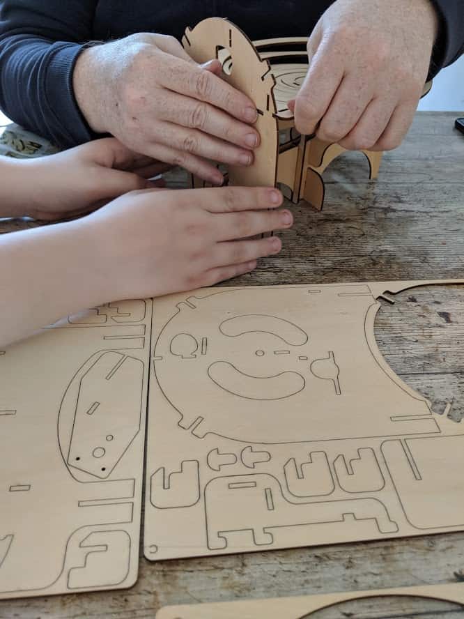 Two people doing a diagram