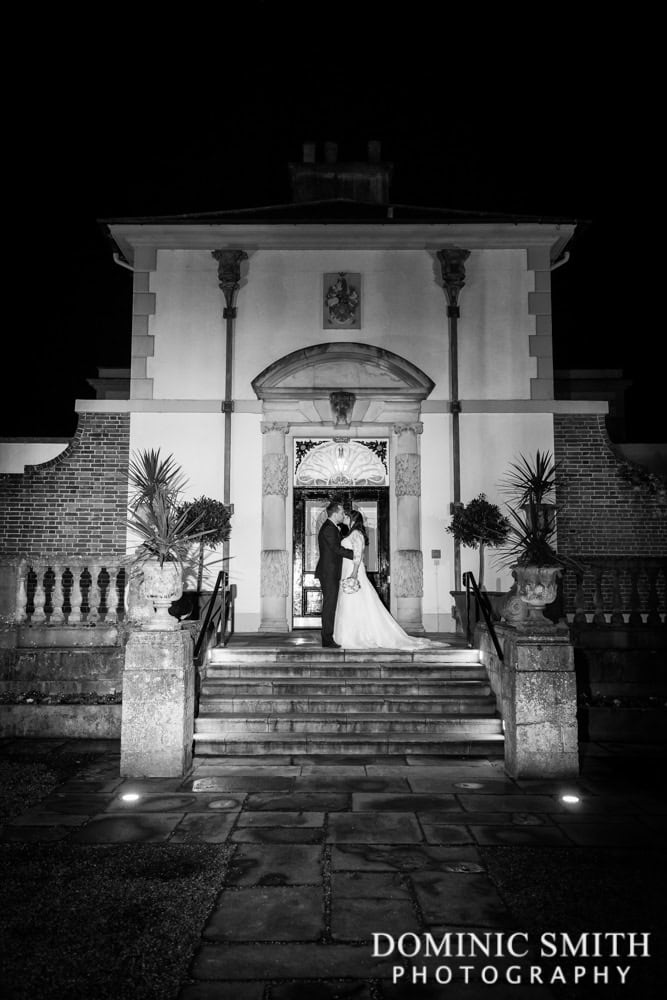 Night photo taken outside Buxted Park Hotel