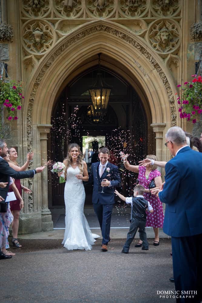 Confetti photo at Nutfield Priory