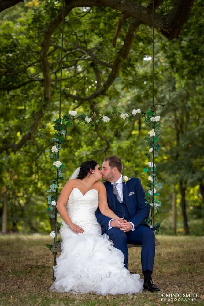 Bride and Groom at Hookhouse Farm Swing 2