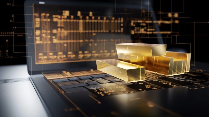 Gold, digital, Blockchain, Goldbarren (Bild: Goldreporter) Gold, digital, Blockchain, Goldbarren (Bild: Goldreporter)
