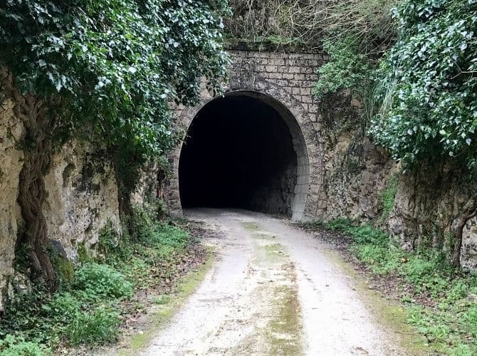 Disused Railway Tunnel in Anapo Valley in Sicily Disused railway tunnel in Anapo Valley in Sicily.