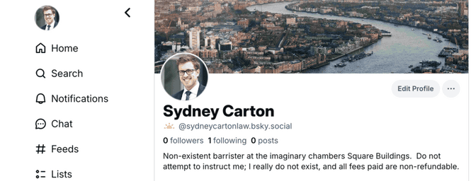 Bluesky: your profile