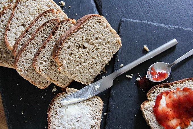 gluten-free vegan bead with jam