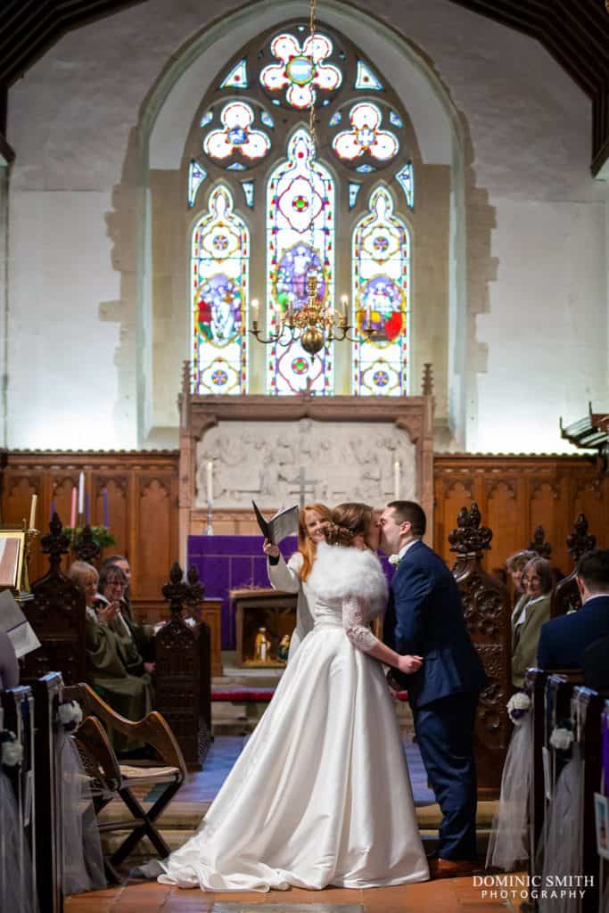 First Kiss at St Michaels Church, Betchworth