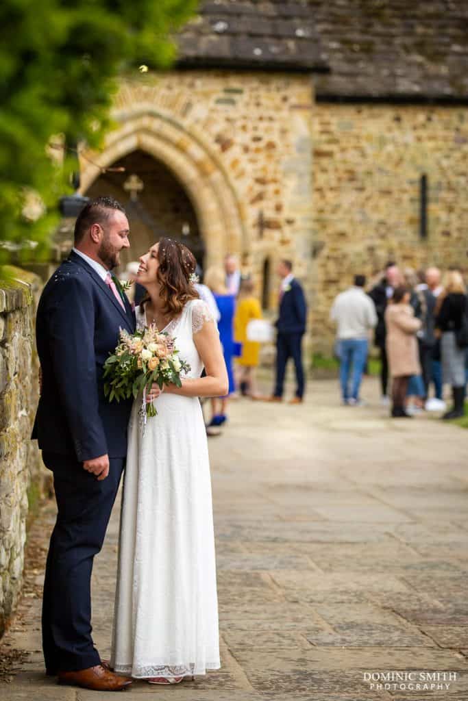 Wedding Couple Photo at St Marys Church in Horsham