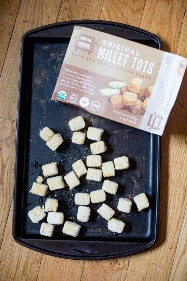 Vegan Curried Butternut Squash Soup with Millet Tots