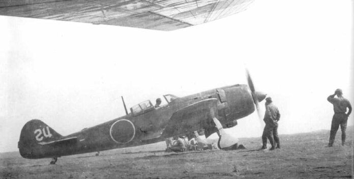 Nakajima Ki-84 Hayate Prototype #124 - Type 4 Jager van de Japanse Keizerlijke Luchtmacht Nakajima Ki-84 Type 4 Hayate, prototype #124 van de Japanse Keizerlijke Luchtmacht, gebruikt voor legerluchttests.