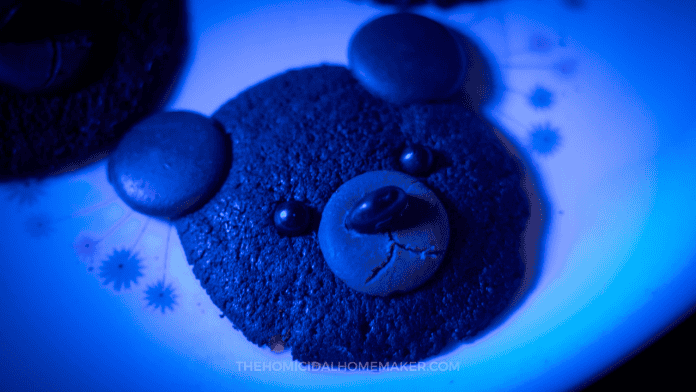 Bear shaped chocolate cookie recipe inspired by the horror film Imaginary