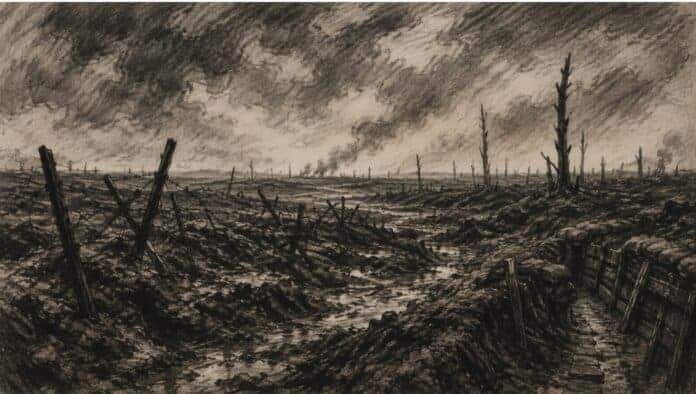 Franse en Duitse soldaten aan het Westelijk Front tijdens de Schemeroorlog van 1939 tot 1940
