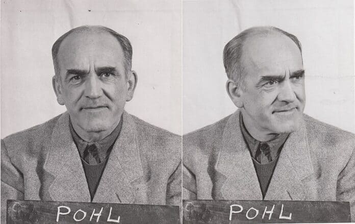 Oswald Pohl, SS-Obergruppenführer en hoofd van het WVHA, verantwoordelijk voor de economische organisatie van de concentratiekampen.