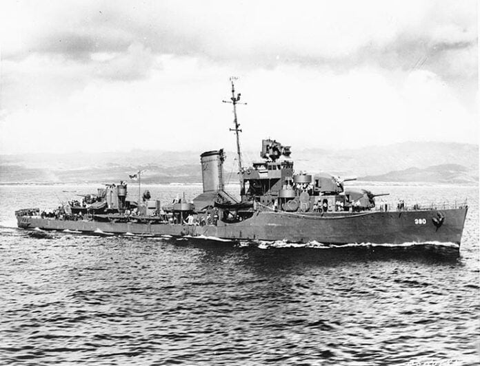 USS Ralph Talbot (DD-390), Amerikaanse Bagley-klasse torpedobootjager tijdens de Tweede Wereldoorlog, actief in de Stille Oceaan.