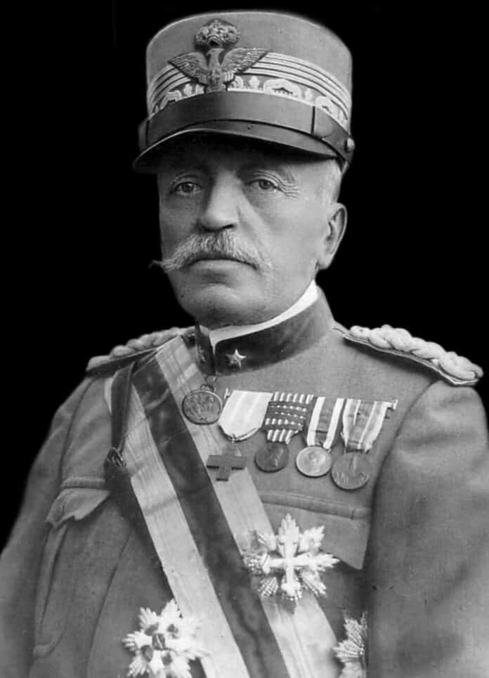 Portret van Luigi Cadorna, Italiaans generaal en chef van de generale staf tijdens de Eerste Wereldoorlog