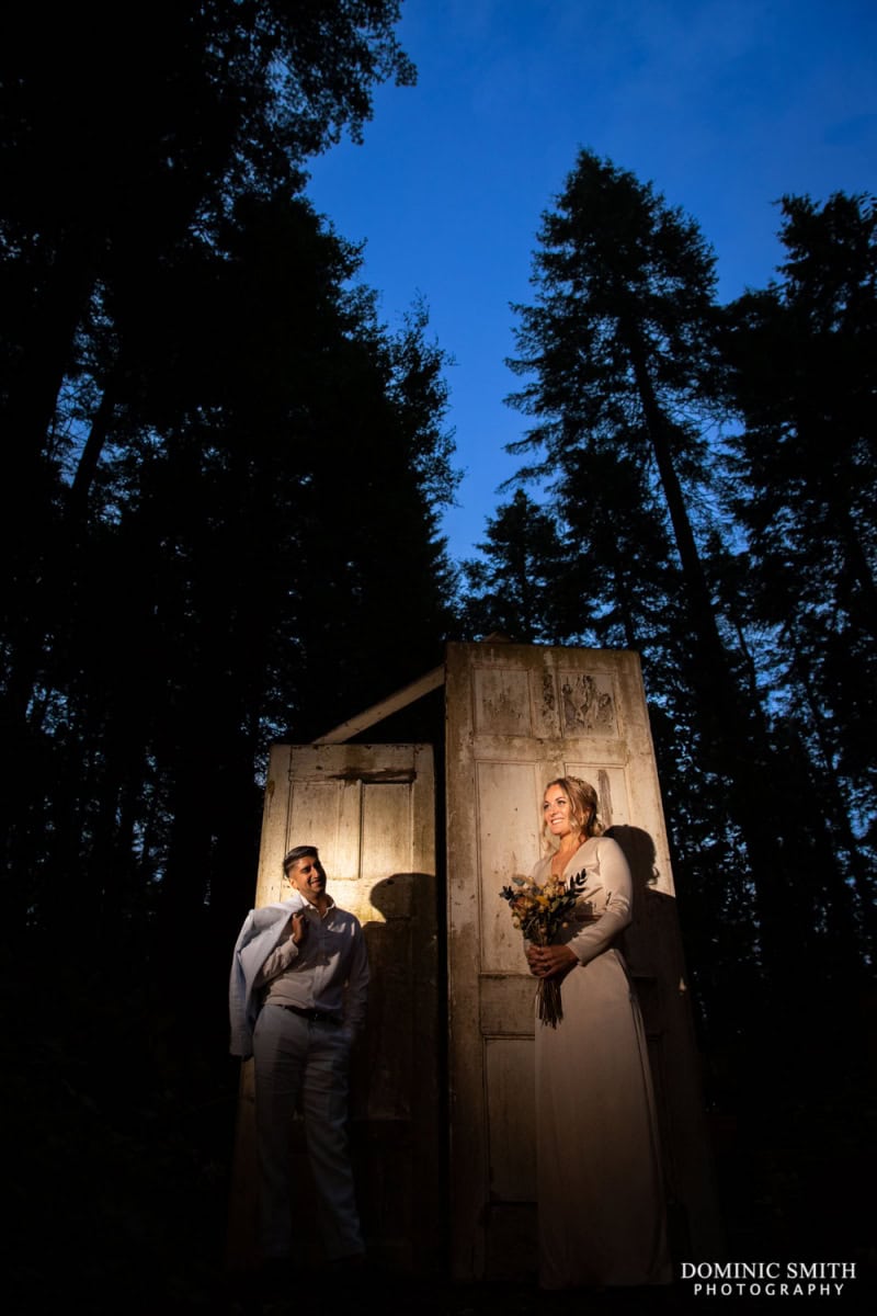 Night Time Wedding Couple Photo at Longton Wood 2