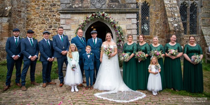 Bridal Party at St. Thomas A Becket Church, Robertsbridge 2