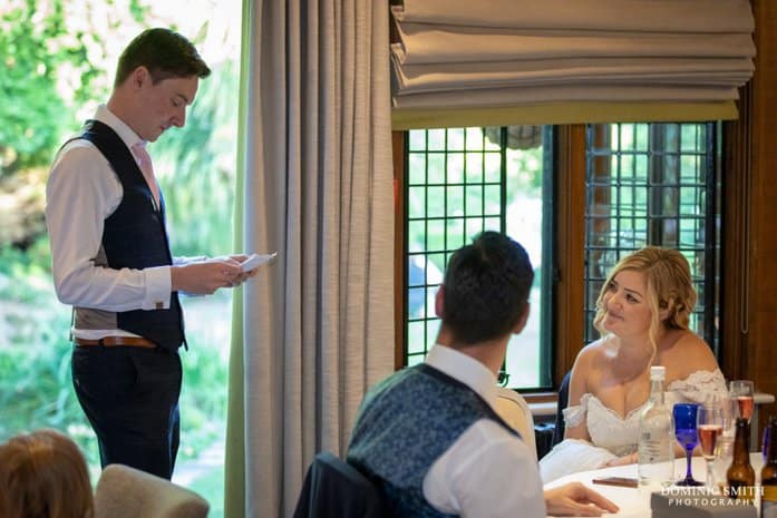 Grooms Speech at Langshott Manor