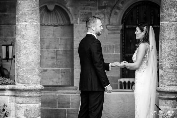 Exchanging Rings at Nymans Wedding