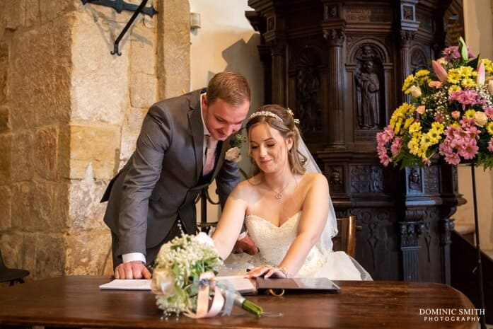 Signing the Register at Worth Church