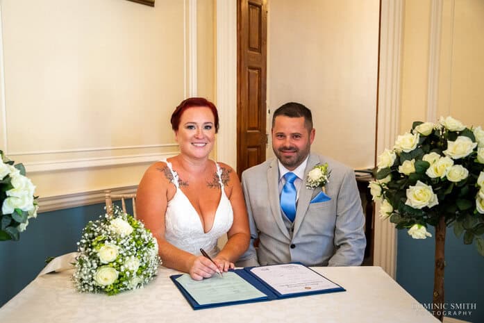 Signing the Register at East Court