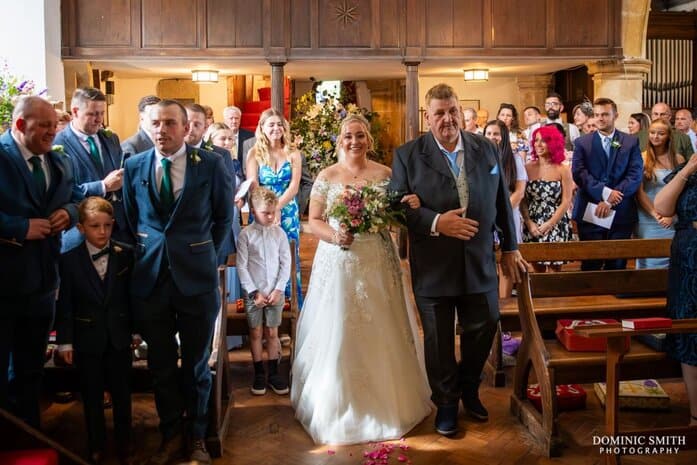 Bride Arrives at St. Thomas A Becket Church, Robertsbridge