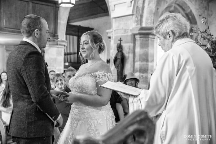 Exchanging Rings at St. Thomas A Becket Church, Robertsbridge