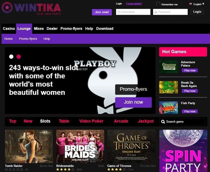 Wintika - online casino and mobile games